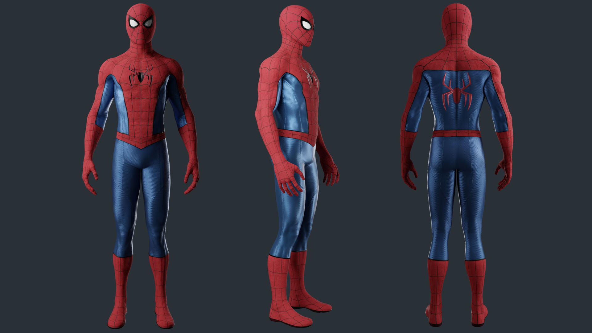 Spiderman Classic Suit MCU 3D model_1