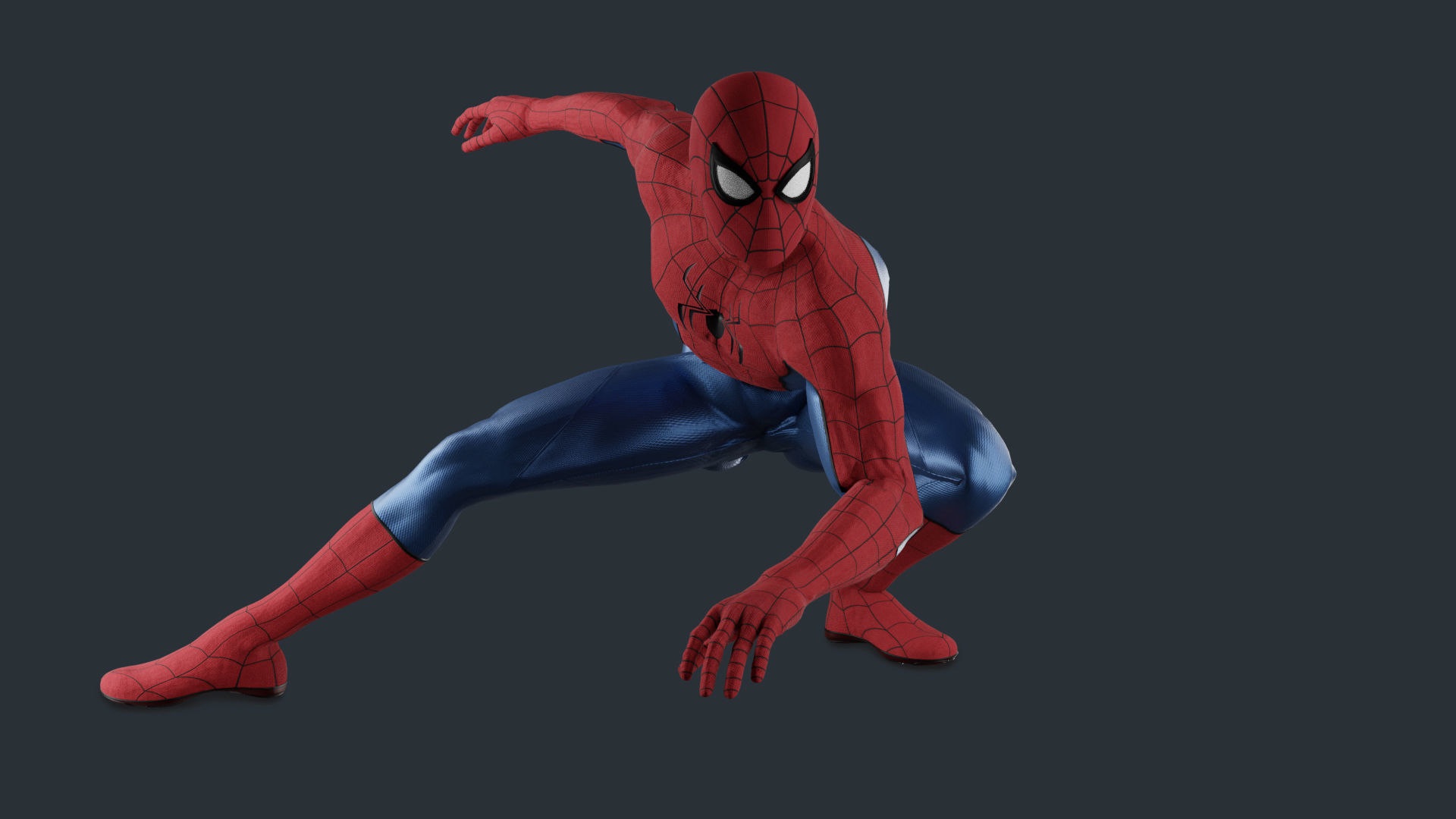 Spiderman Classic Suit MCU 3D model_7