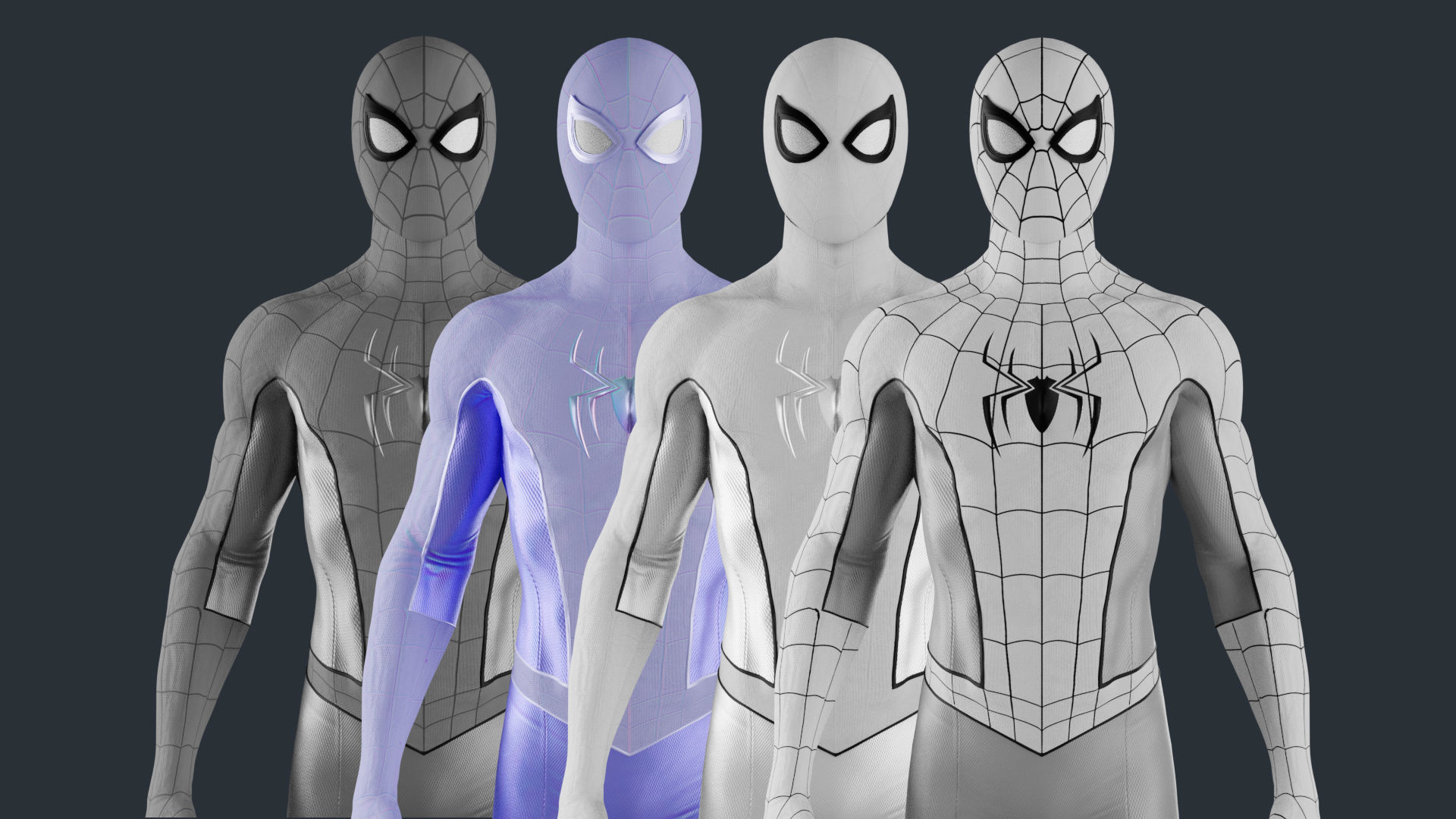 Spiderman Classic Suit MCU 3D model_8