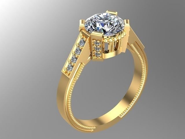 Engangement Ring jewelry 008 3D print model