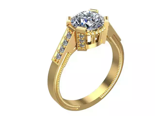 Engangement Ring jewelry 008 3D print model