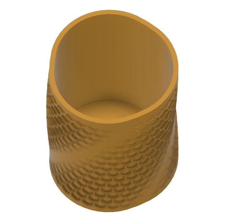 Pen holder - vase 10 3D print model_9
