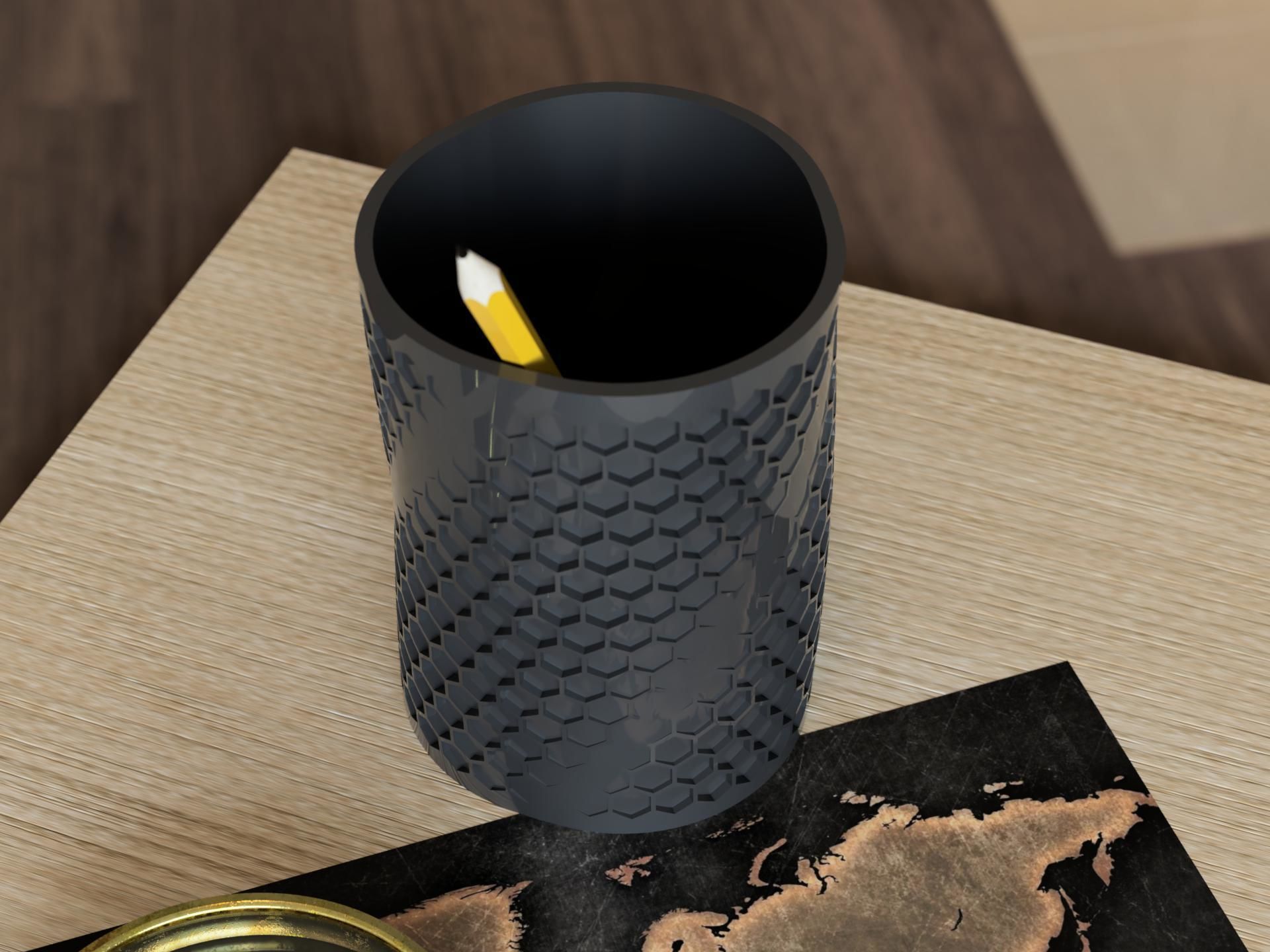 Pen holder - vase 10 3D print model_4