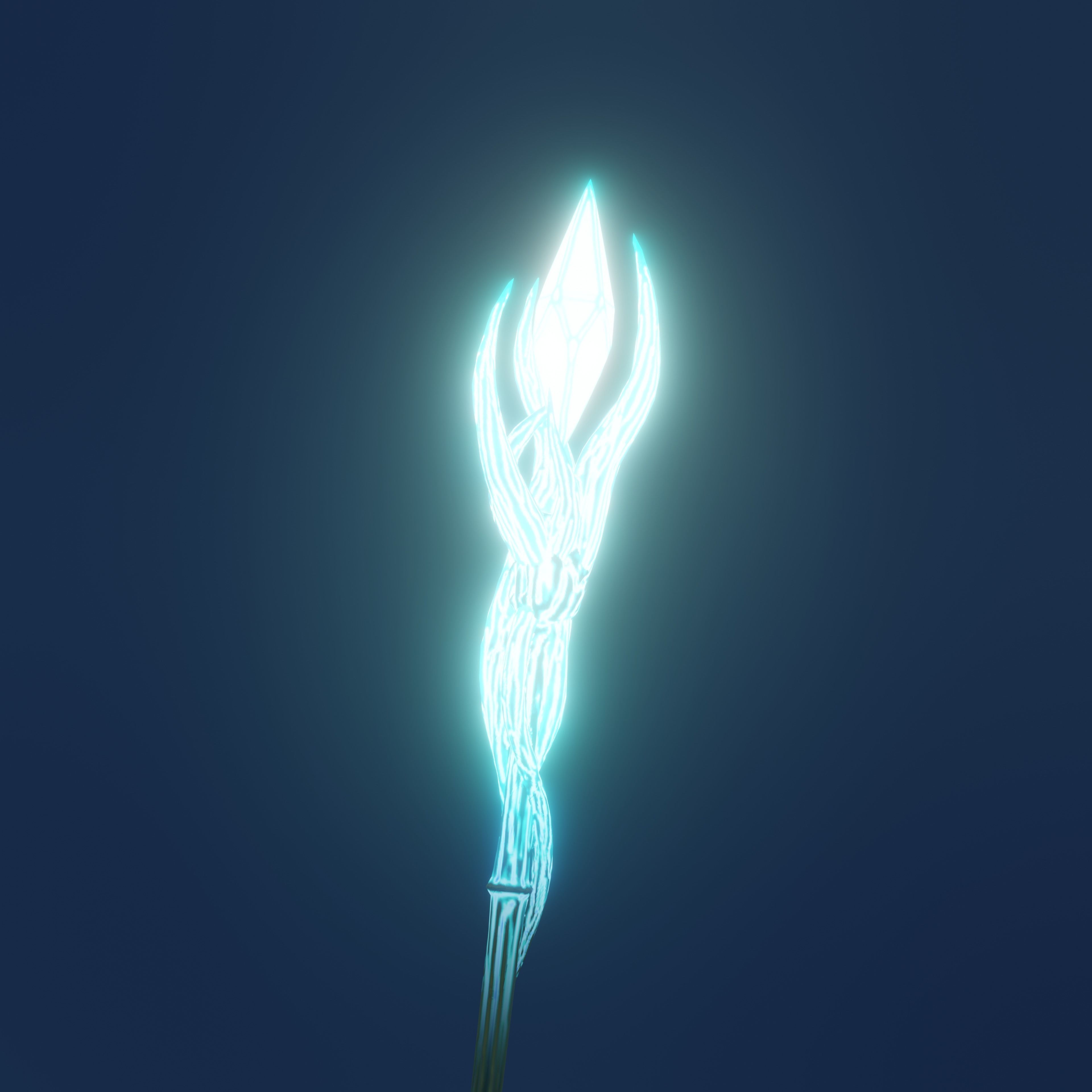 Magic wand Free low-poly 3D model_1
