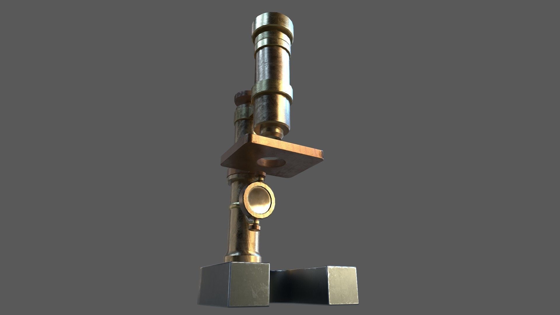 Stylized Low-poly Microscope Low-poly 3D model_5