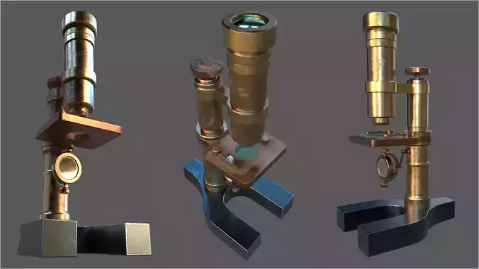 Stylized Low-poly Microscope