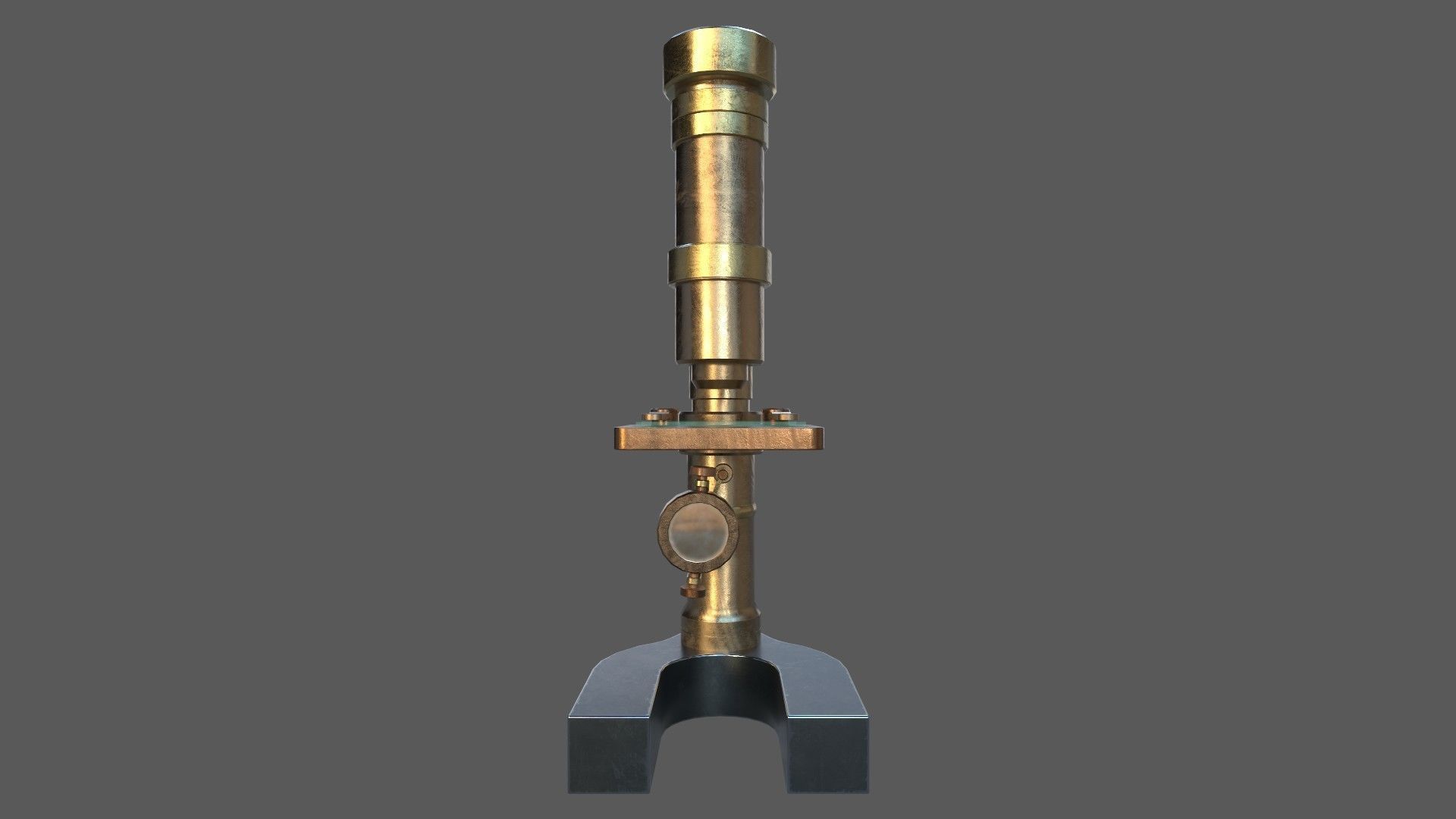 Stylized Low-poly Microscope Low-poly 3D model_2