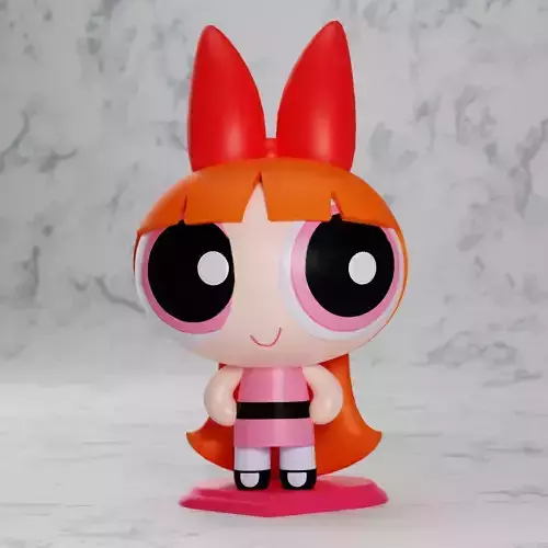 Powerpuff Girls Blossom Statue Keychain