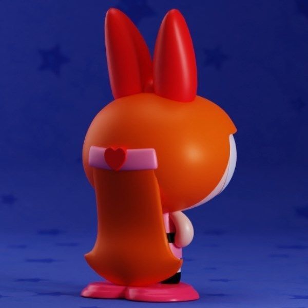 Powerpuff Girls Blossom Statue Keychain 3D print model_1