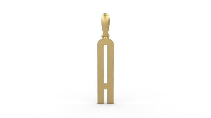 Initial Letters Pendant Kamino Bottom A 3D print model