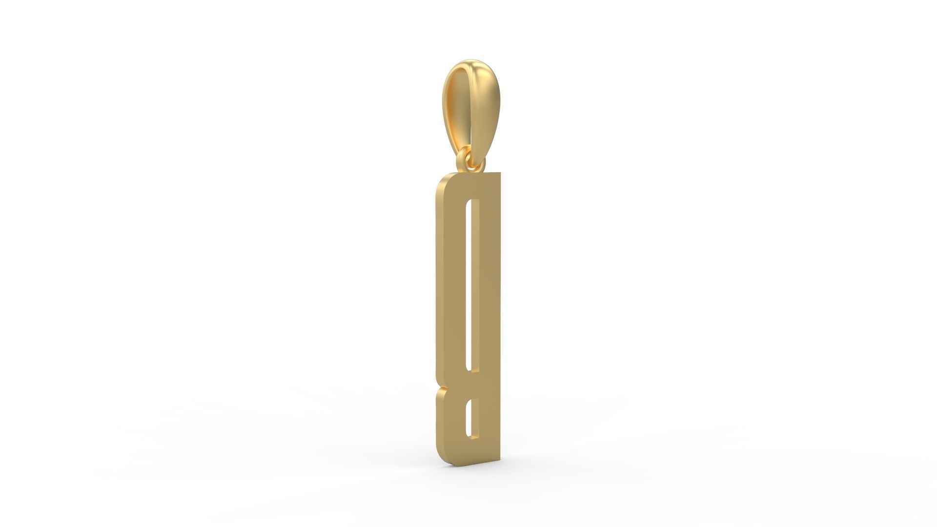 Initial Letters Pendant Kamino Bottom B 3D print model_3