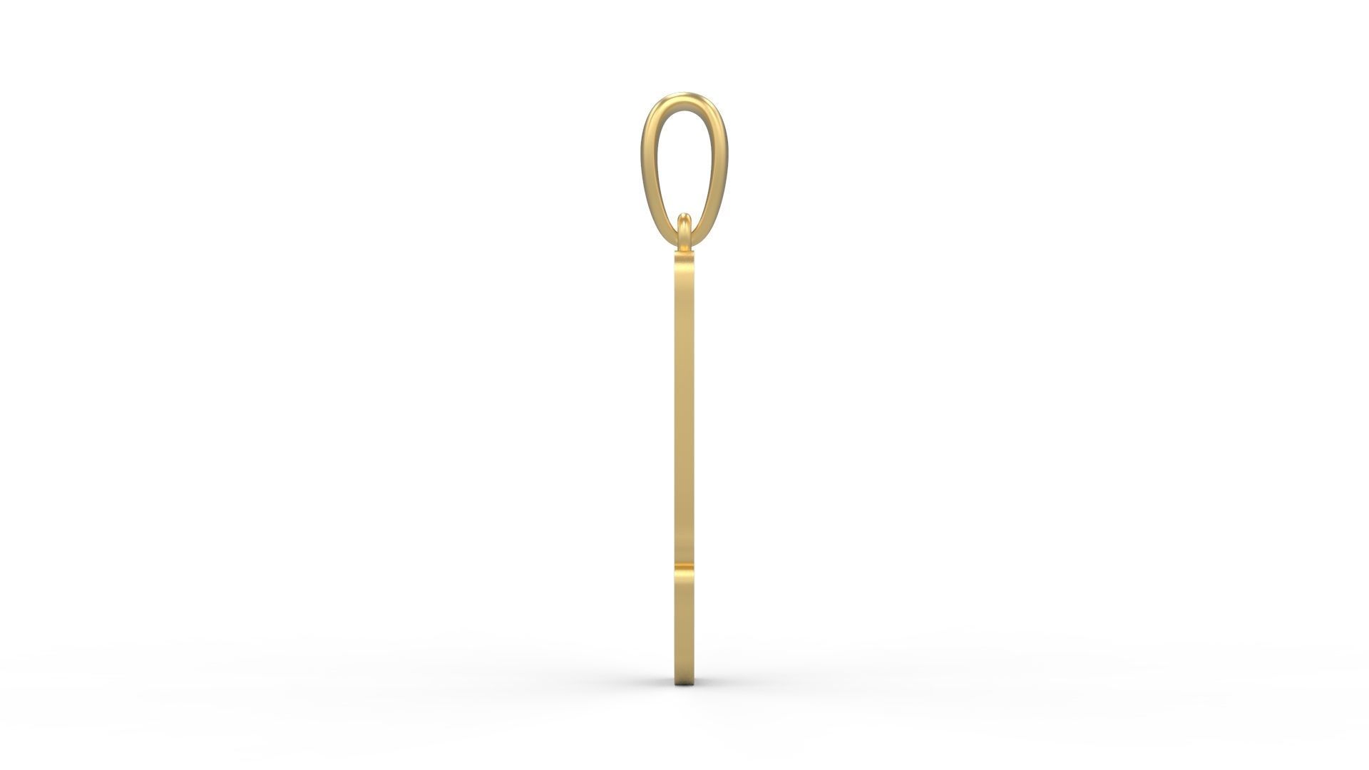 Initial Letters Pendant Kamino Bottom B 3D print model_2