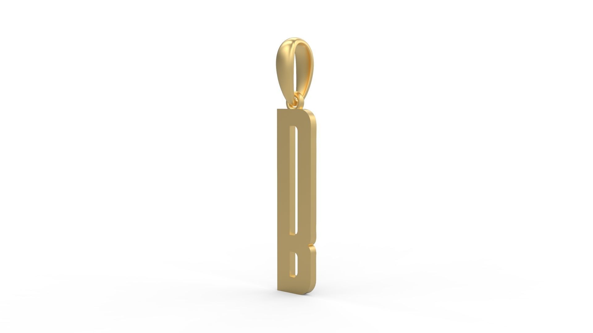 Initial Letters Pendant Kamino Bottom B 3D print model_1