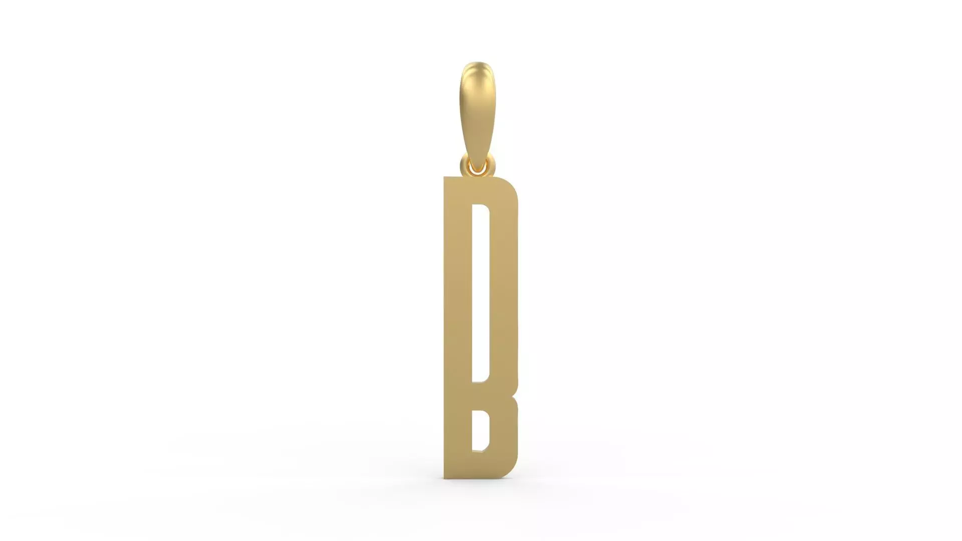 Initial Letters Pendant Kamino Bottom B 3D print model_0