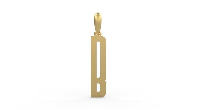 Initial Letters Pendant Kamino Bottom B 3D print model
