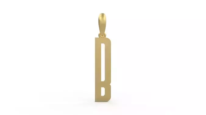 Initial Letters Pendant Kamino Bottom B 3D print model