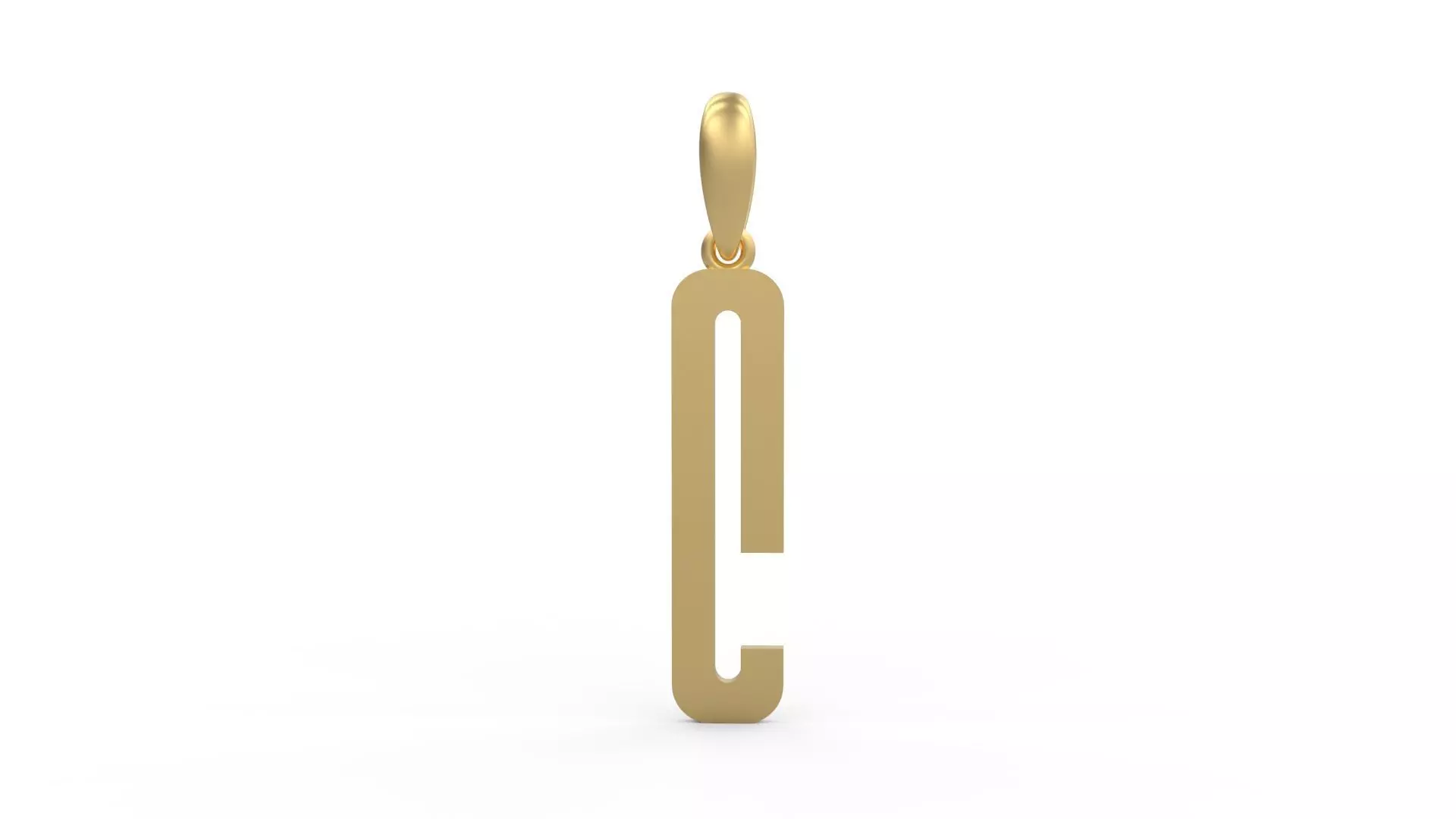 Initial Letters Pendant Kamino Bottom C 3D print model_0