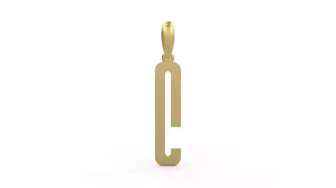 Initial Letters Pendant Kamino Bottom C 3D print model