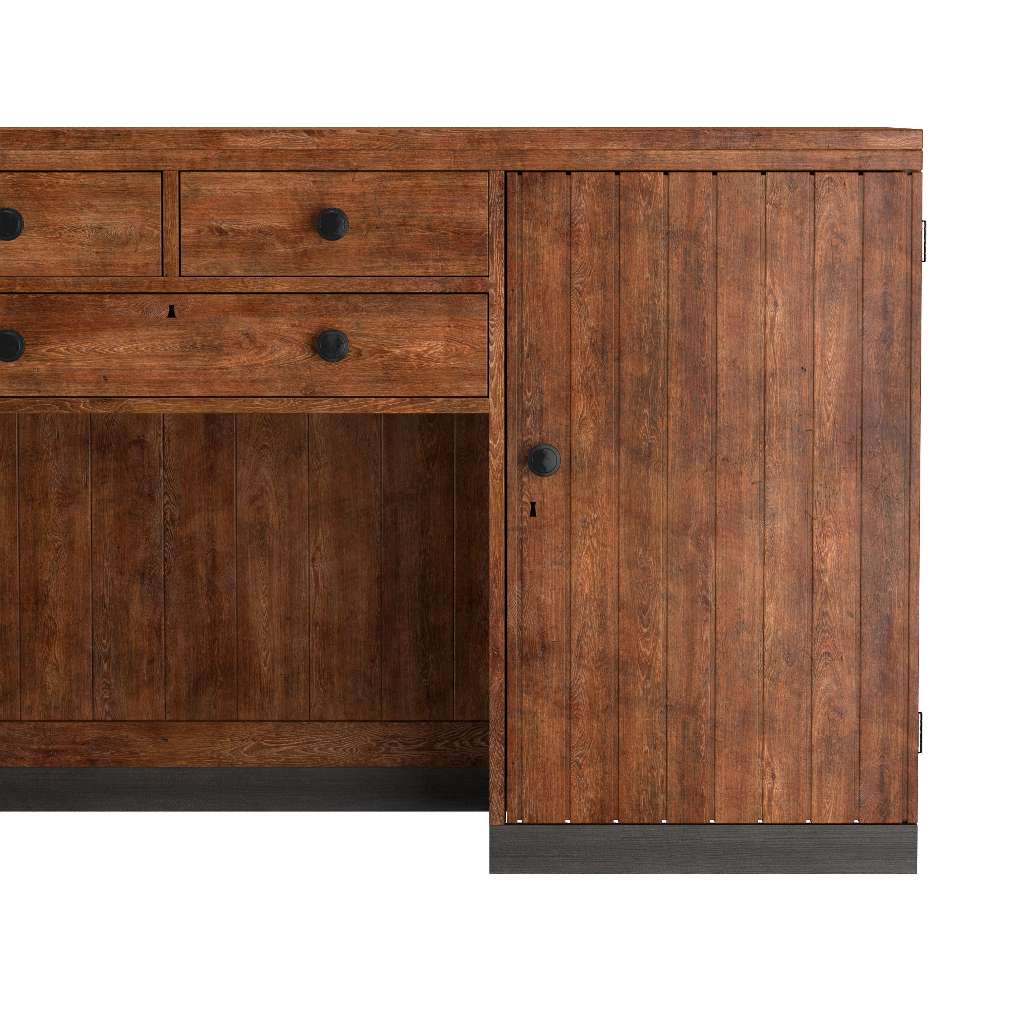 BRITISH COLONIAL ART DECO SIDEBOARD 3D model_6