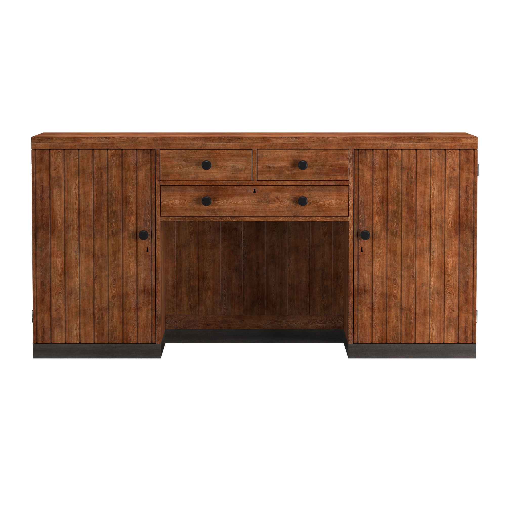 BRITISH COLONIAL ART DECO SIDEBOARD 3D model_4