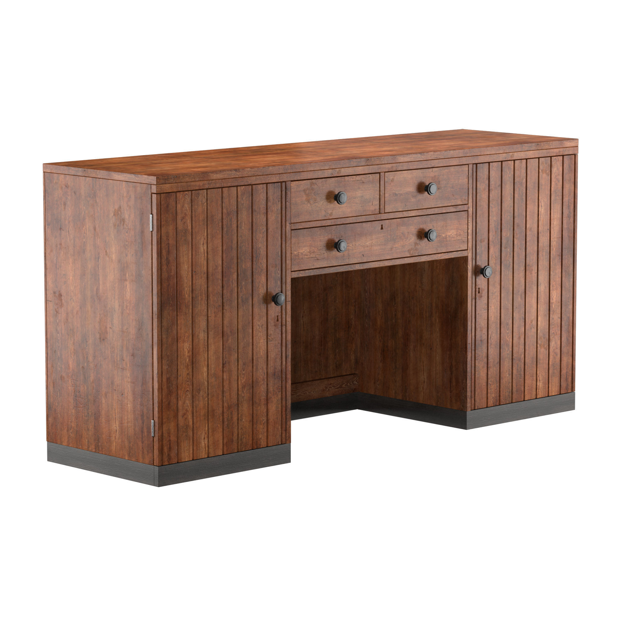 BRITISH COLONIAL ART DECO SIDEBOARD 3D model_2