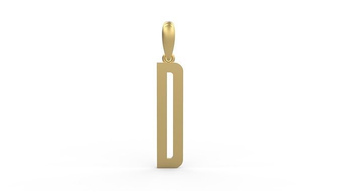 Initial Letters Pendant Kamino Bottom D 3D print model