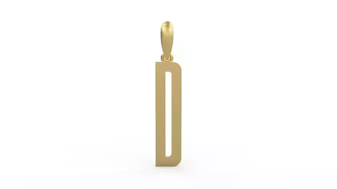 Initial Letters Pendant Kamino Bottom D 3D print model