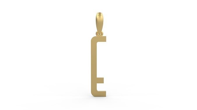 Initial Letters Pendant Kamino Bottom E 3D print model