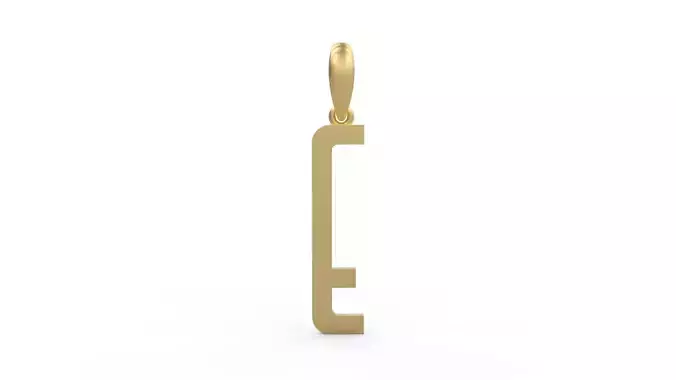 Initial Letters Pendant Kamino Bottom E 3D print model