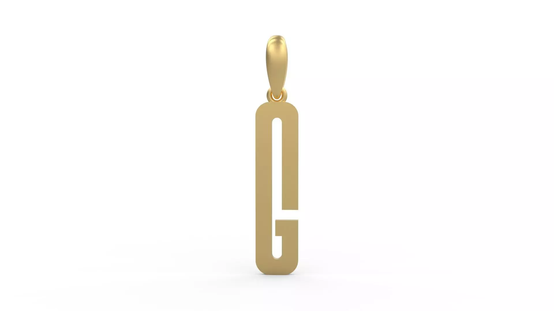 Initial Letters Pendant Kamino Bottom G 3D print model_0
