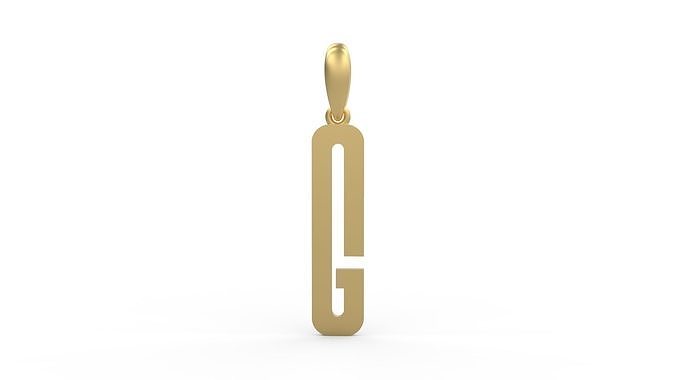 Initial Letters Pendant Kamino Bottom G 3D print model