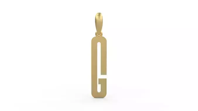 Initial Letters Pendant Kamino Bottom G 3D print model