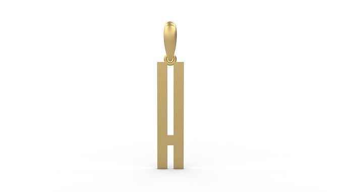 Initial Letters Pendant Kamino Bottom H 3D print model