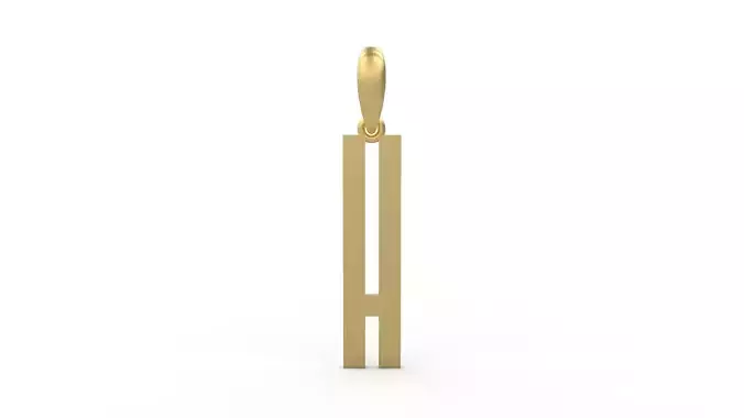Initial Letters Pendant Kamino Bottom H 3D print model