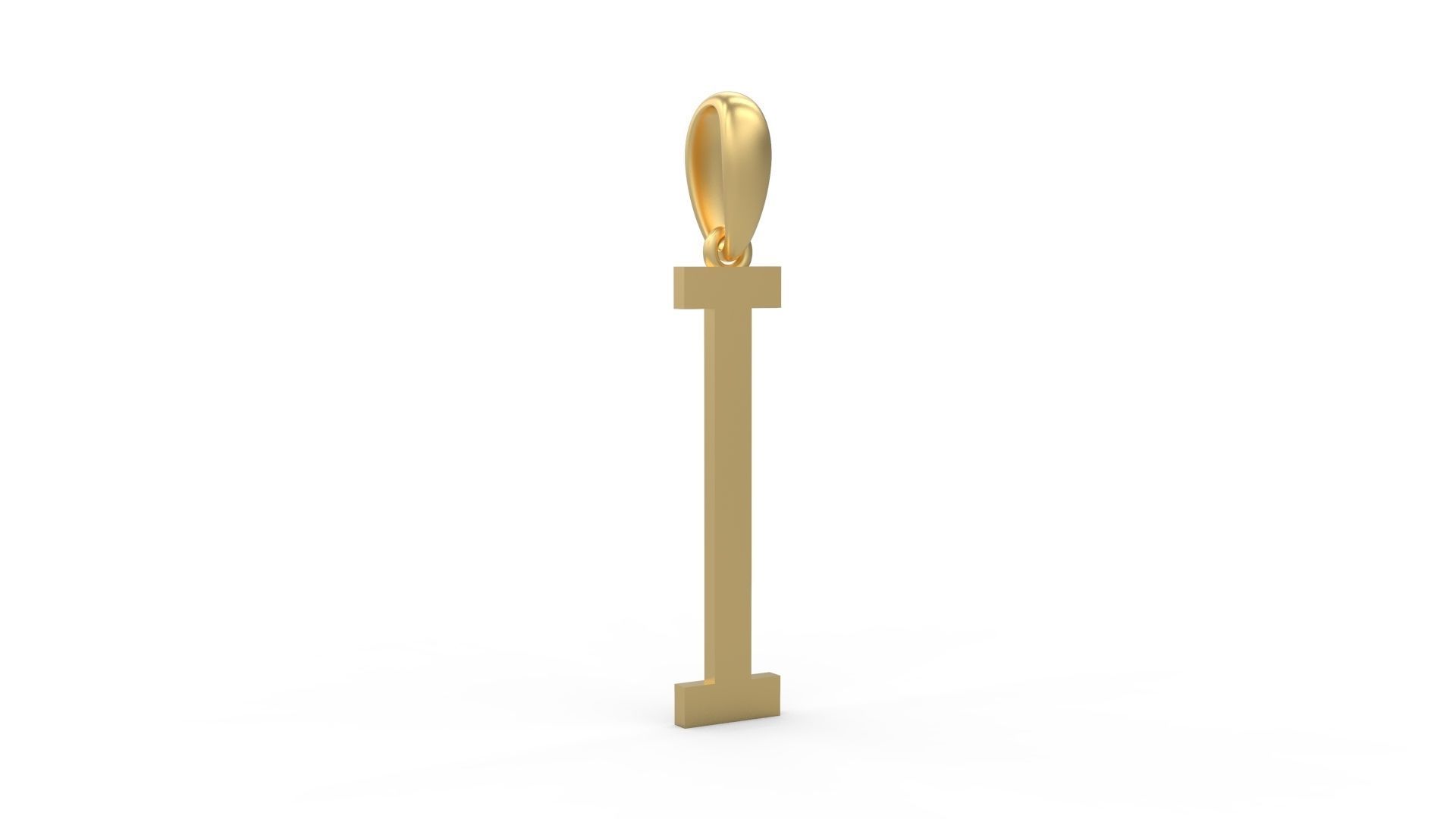 Initial Letters Pendant Kamino Bottom I 3D print model_3