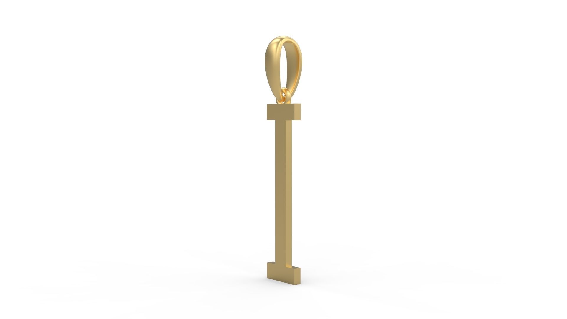 Initial Letters Pendant Kamino Bottom I 3D print model_1