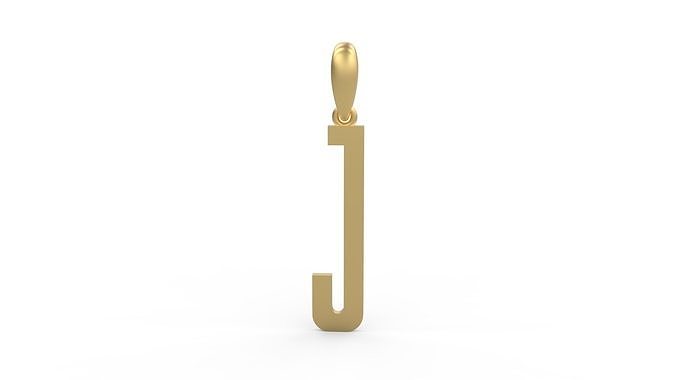Initial Letters Pendant Kamino Bottom J 3D print model
