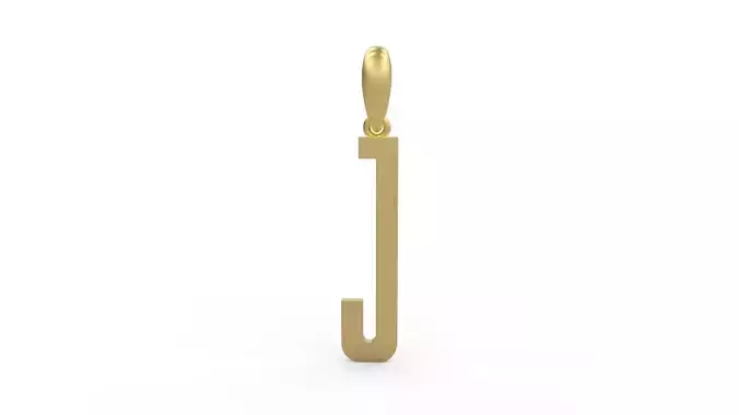 Initial Letters Pendant Kamino Bottom J 3D print model