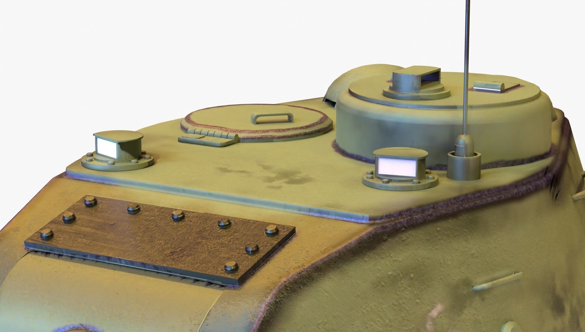 T-34-85 GameReady 3D tank Low-poly 3D model_12