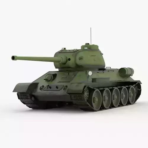 T-34-85 GameReady 3D tank Low-poly 3D model