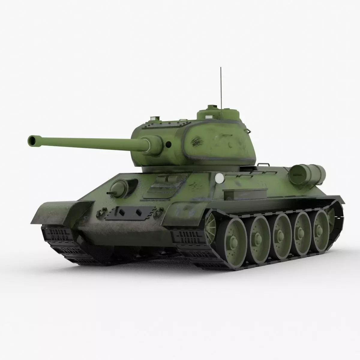 T-34-85 GameReady 3D tank Low-poly 3D model_0