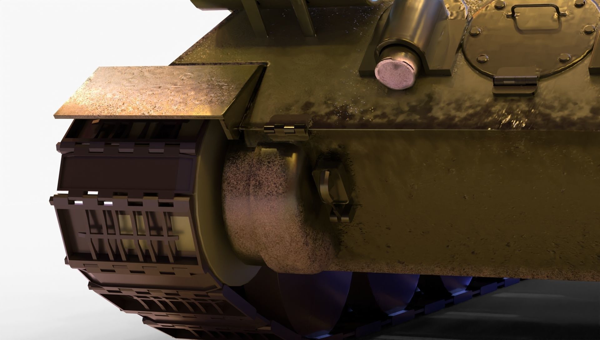 T-34-85 GameReady 3D tank Low-poly 3D model_3