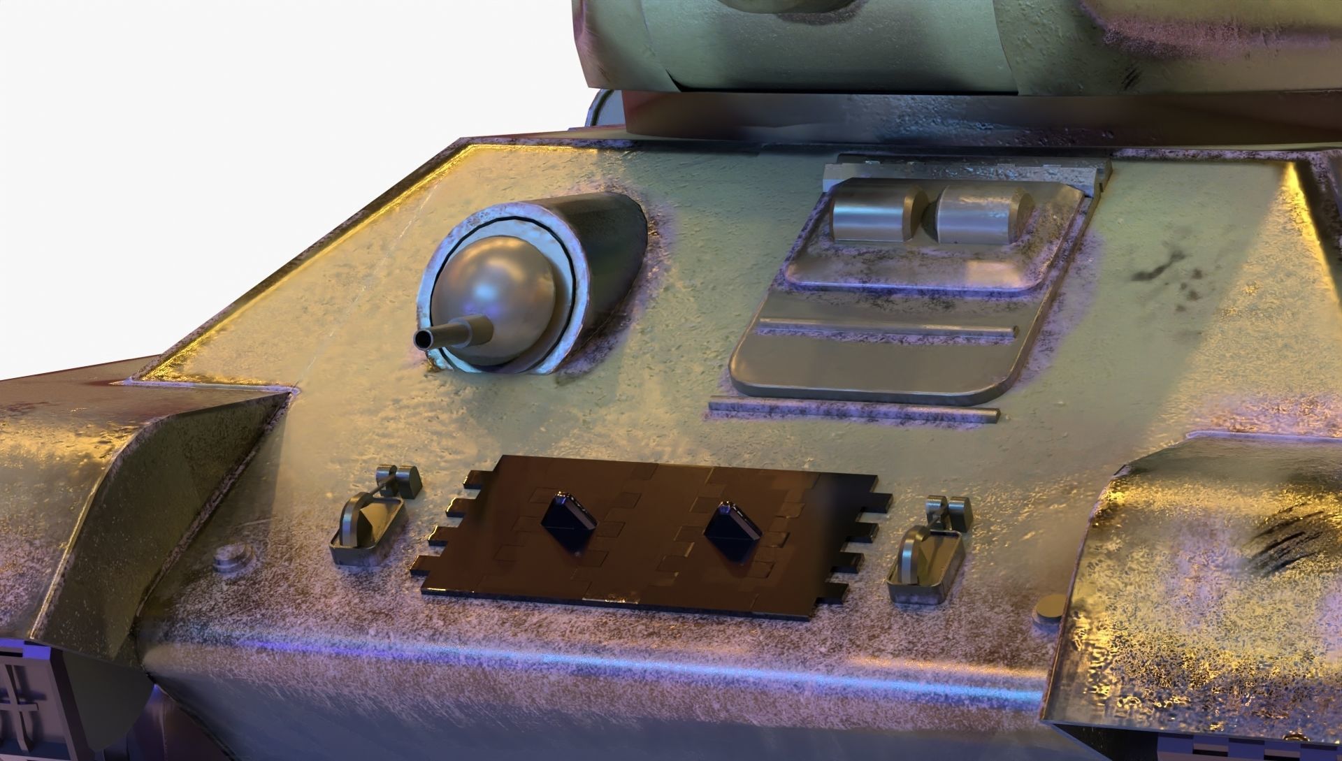 T-34-85 GameReady 3D tank Low-poly 3D model_2