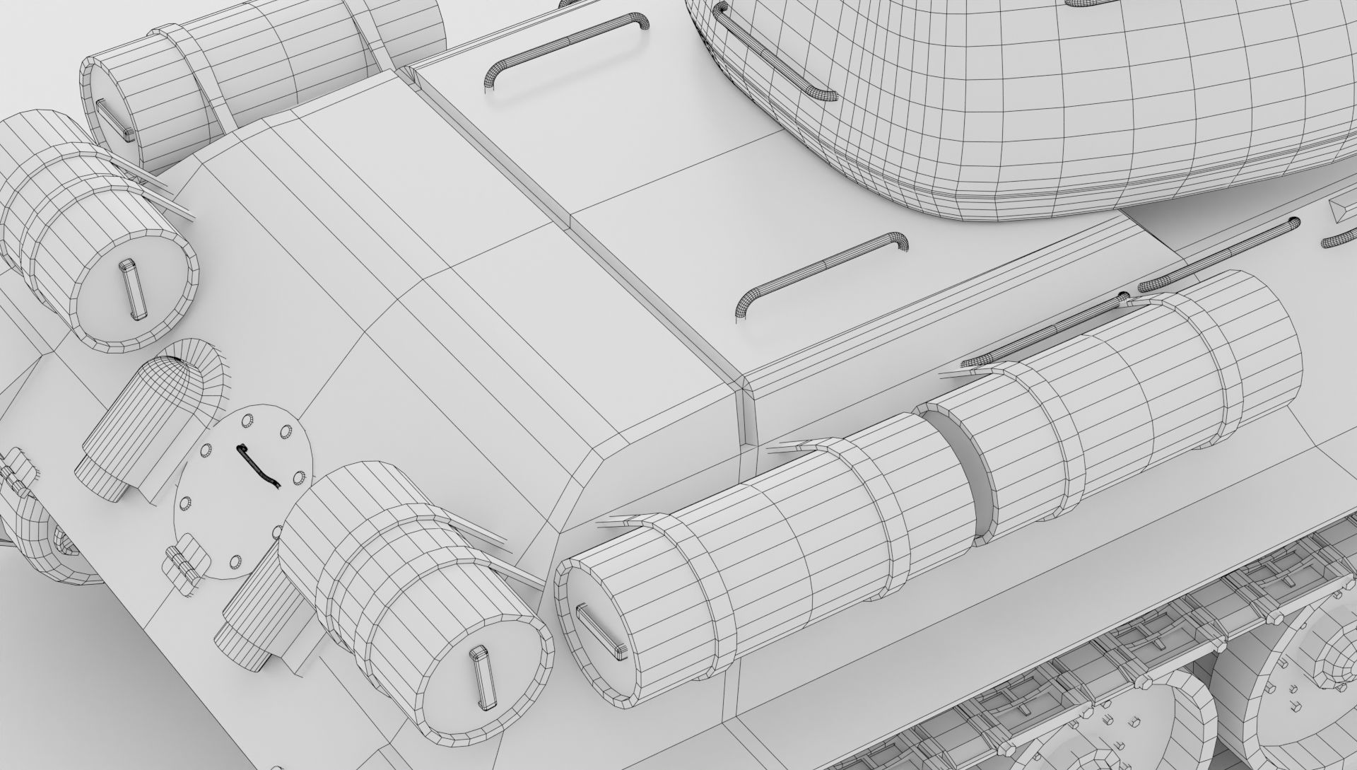 T-34-85 GameReady 3D tank Low-poly 3D model_24