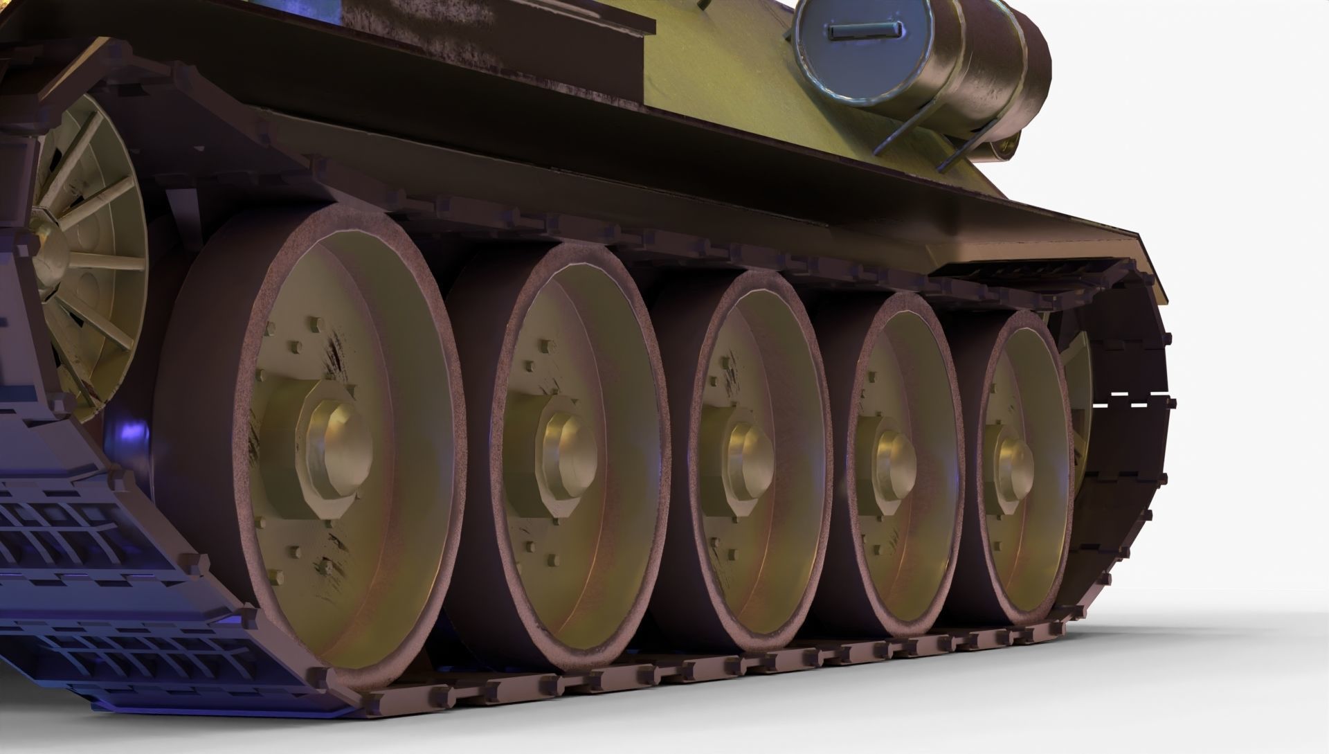 T-34-85 GameReady 3D tank Low-poly 3D model_1