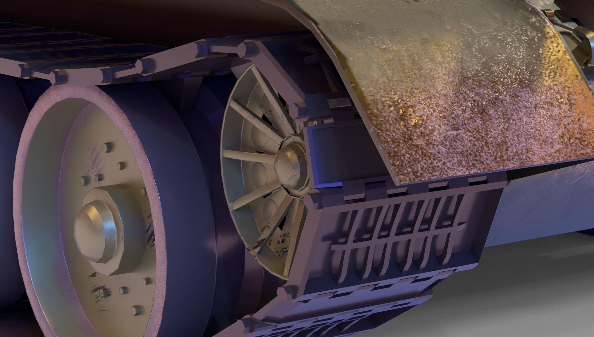 T-34-85 GameReady 3D tank Low-poly 3D model_4