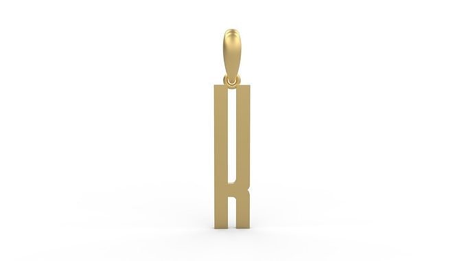 Initial Letters Pendant Kamino Bottom K 3D print model