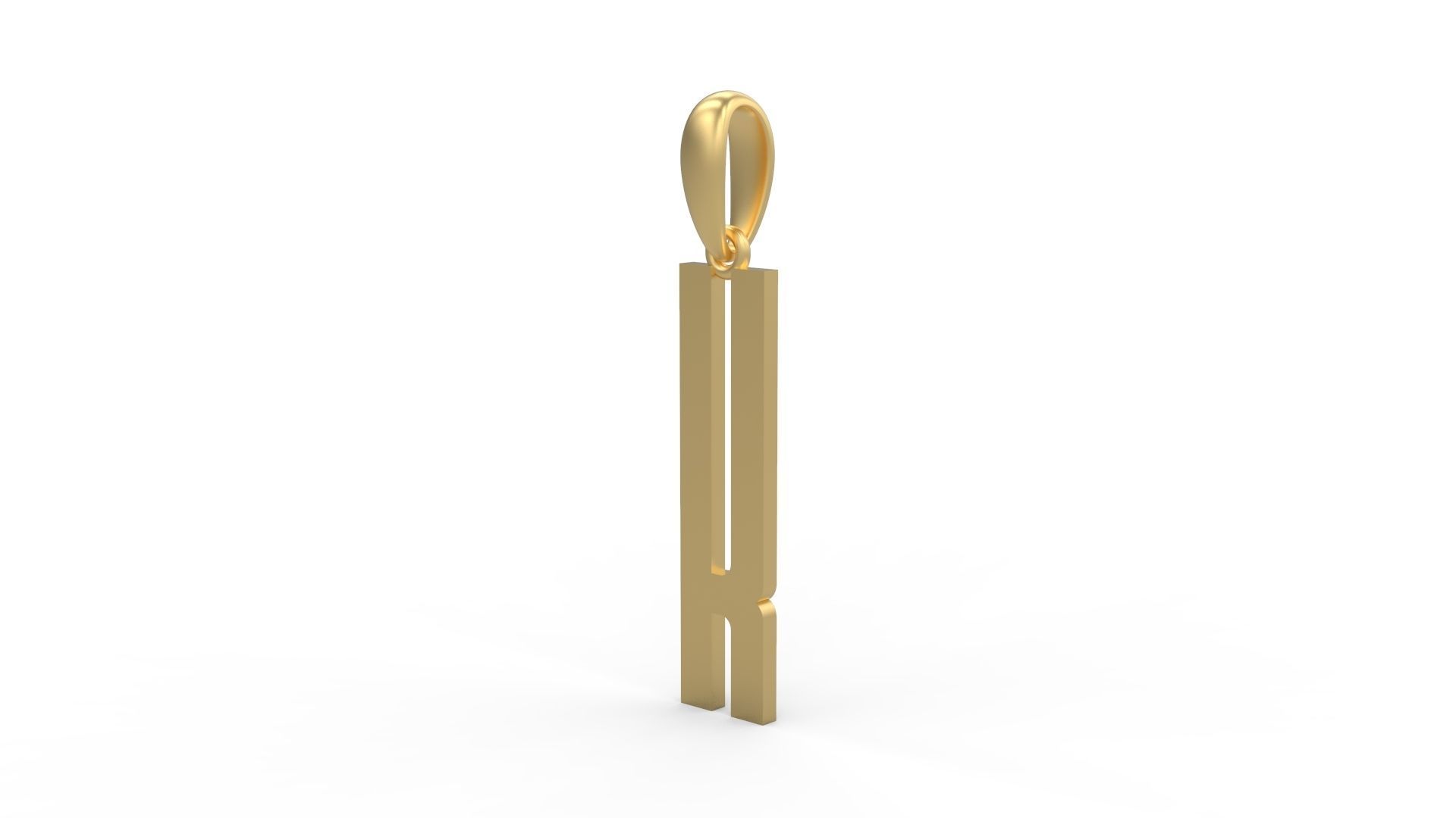 Initial Letters Pendant Kamino Bottom K 3D print model_1