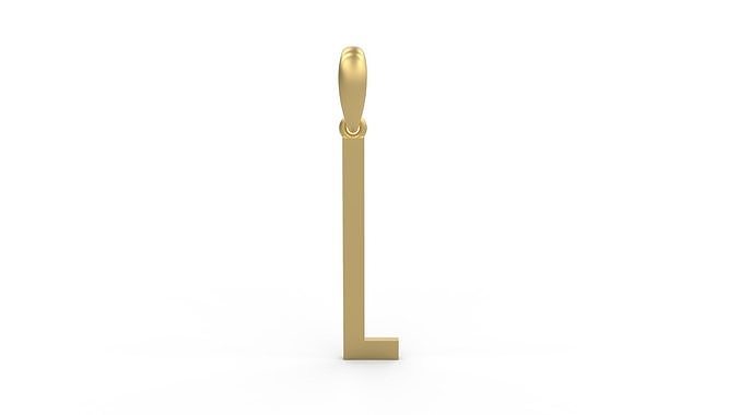 Initial Letters Pendant Kamino Bottom L 3D print model