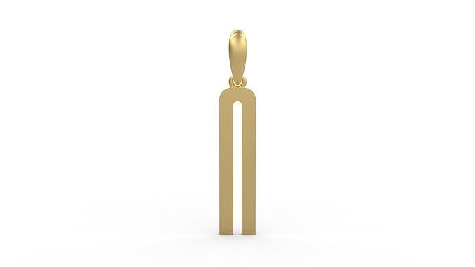 Initial Letters Pendant Kamino Bottom N 3D print model